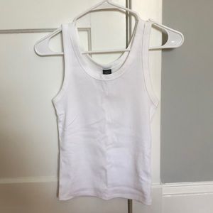 White Ribbed Tank
